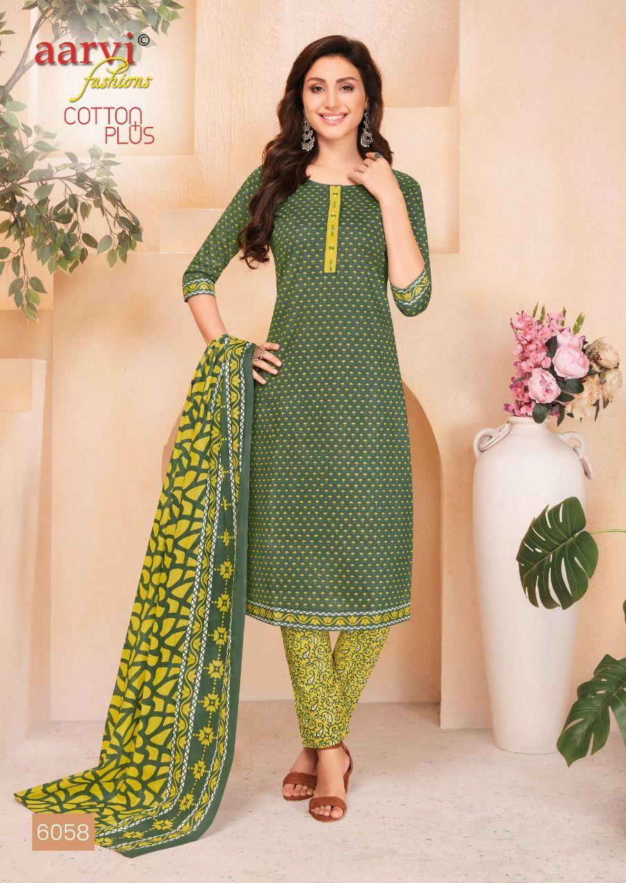 Aarvi Fashion Cotton Fancy Casual Wear Printed Designer Dress Material Collection